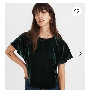 Madewell Grey Velvet T-shirt